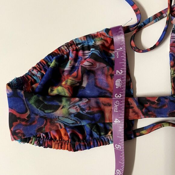 Gonza Revolve Colorful Marble Swirl Mesh Swim Top NWOT Size S - Picture 5 of 5